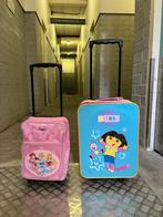 Kinderkoffers Dora en Princess (set van 2), Ophalen, Hard kunststof, Wieltjes, Minder dan 50 cm