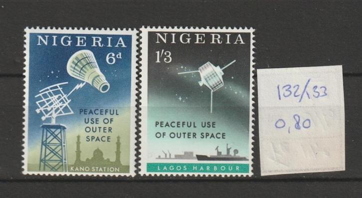 TSS Kavel 810334 Nigeria   Pf  minr 132-133 ruimtevaart, Postzegels en Munten, Postzegels | Afrika, Postfris, Overige landen, Ophalen