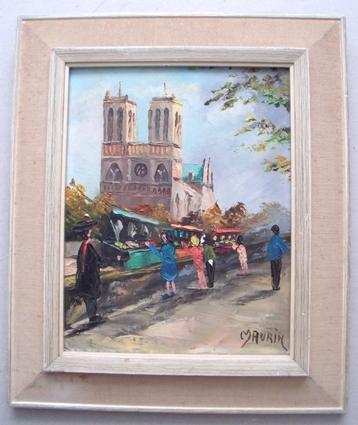 Maurin Serpolette  (1923) - Notre Dame Parijs - olieverf  beschikbaar voor biedingen
