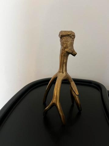Goud kleurig vintage kandelaar decoratie houder beschikbaar voor biedingen