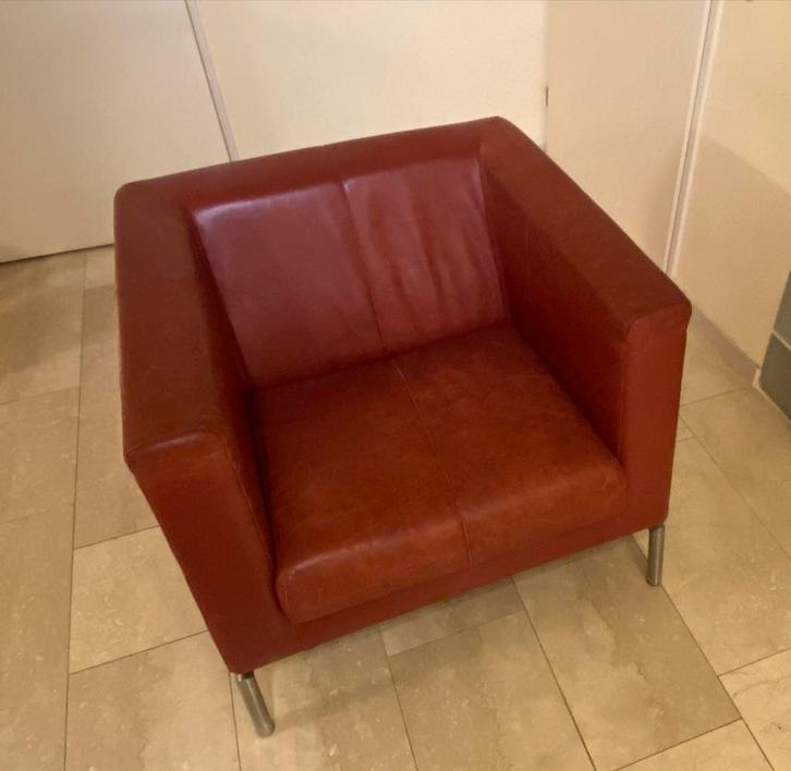 Montis Kubik Fauteuil - Tijdloos Design, Huis en Inrichting, Fauteuils, Gebruikt, Leer, 75 tot 100 cm, 75 tot 100 cm, Ophalen