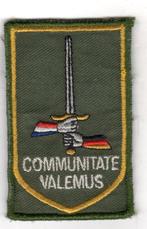 EMBLEEM COMMUNITATE VALEMUS 1e NEDERLANDS DUITSE LEGERKORPS, Verzamelen, Verzenden, Landmacht, Nederland, Embleem of Badge