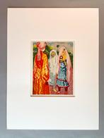 Houtgravure Kees van Dongen inclusief zuurvrij passepartout, Antiek en Kunst, Kunst | Etsen en Gravures, Ophalen of Verzenden