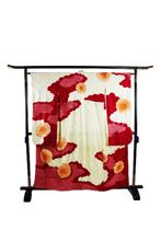 Japanse Furisode Kimono., Verzenden, Gedragen, Onder de knie