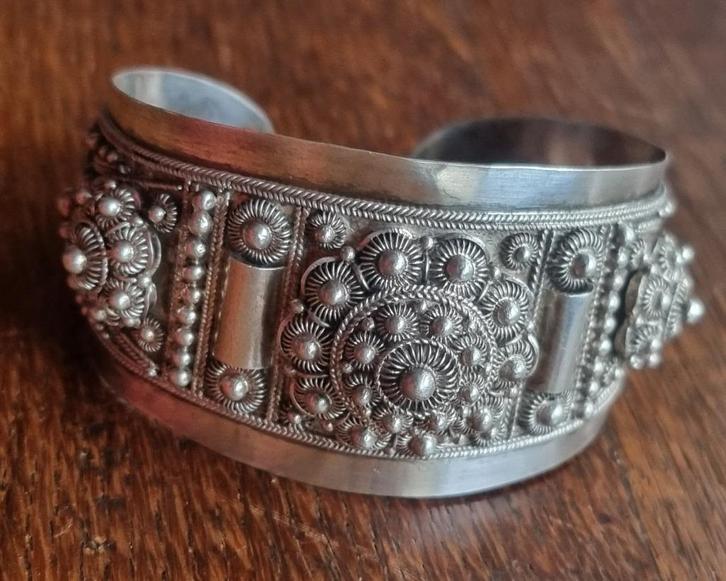 vintage Frans zilver armband met knoppen, Antiek en Kunst, Antiek | Goud en Zilver, Zilver, Verzenden