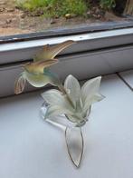 Glazen beeldje kolibrie en bloem, Ophalen