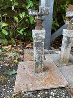 Verstelbare paalhouders (zware kwaliteit), Doe-het-zelf en Verbouw, Metalen, Ophalen, Gebruikt, IJzer