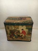 Brocante blik van de Gruyter met afbeelding van de jacht, Ophalen, Gebruikt, Koffie, Overige merken