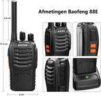 Baofeng 88E - Portofoon 2 Stuks, Telecommunicatie, Portofoons en Walkie-talkies, Minder dan 2 km, Theodoor Colenbranderhof 9, 3059LC Rotterdam, Nederland