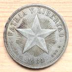 Cuba 1 Peso 1934 zilver, Ophalen of Verzenden, Midden-Amerika, Zilver