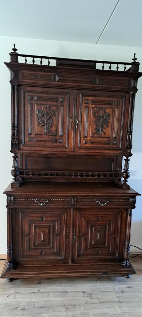 eiken henri deux jachtkast /  Mechelse kast, Antiek en Kunst, Antiek | Meubels | Kasten, Ophalen