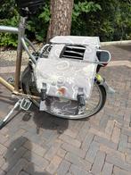dubbele fietstas (vast) Grijs/wit, Fietsen en Brommers, Fietsaccessoires | Fietstassen, Ophalen of Verzenden, Gebruikt