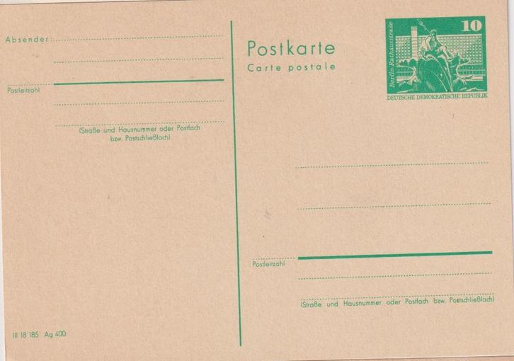 DDR Briefkaart 10 Pf, Postzegels en Munten, Brieven en Enveloppen | Buitenland, Briefkaart, Ophalen of Verzenden