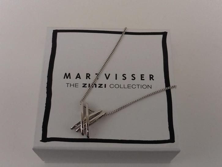 Zilveren Mart Visser collier met hanger                 Z140, Sieraden, Tassen en Uiterlijk, Kettinghangers, Gebruikt, Zilver
