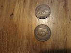 2 munten halve penny  groot Brittannië 1937, 1945, Postzegels en Munten, Ophalen of Verzenden, Overige landen