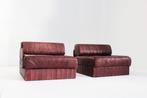 Vintage De Sede DS 88 modulaire sofa leer Zwitserland 1970, Ophalen, Gebruikt, 150 tot 200 cm, Tweepersoons