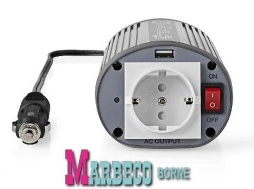 Omvormer, Inverter, 12 volt, 220 volt 300 watt max, Caravans en Kamperen, Camper-accessoires, Nieuw, Ophalen of Verzenden