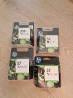 HP Inktcartridges - 301XL, 56, 57 - Nieuw, Ophalen of Verzenden, Nieuw, Cartridge, HP