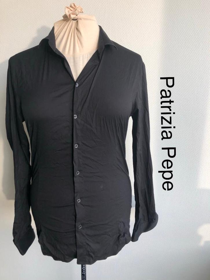 Patrizia Pepe Blouse 67% katoen (mt: 42) 1,8/3517, Kleding | Dames, Blouses en Tunieken, Zo goed als nieuw, Maat 42/44 (L), Zwart