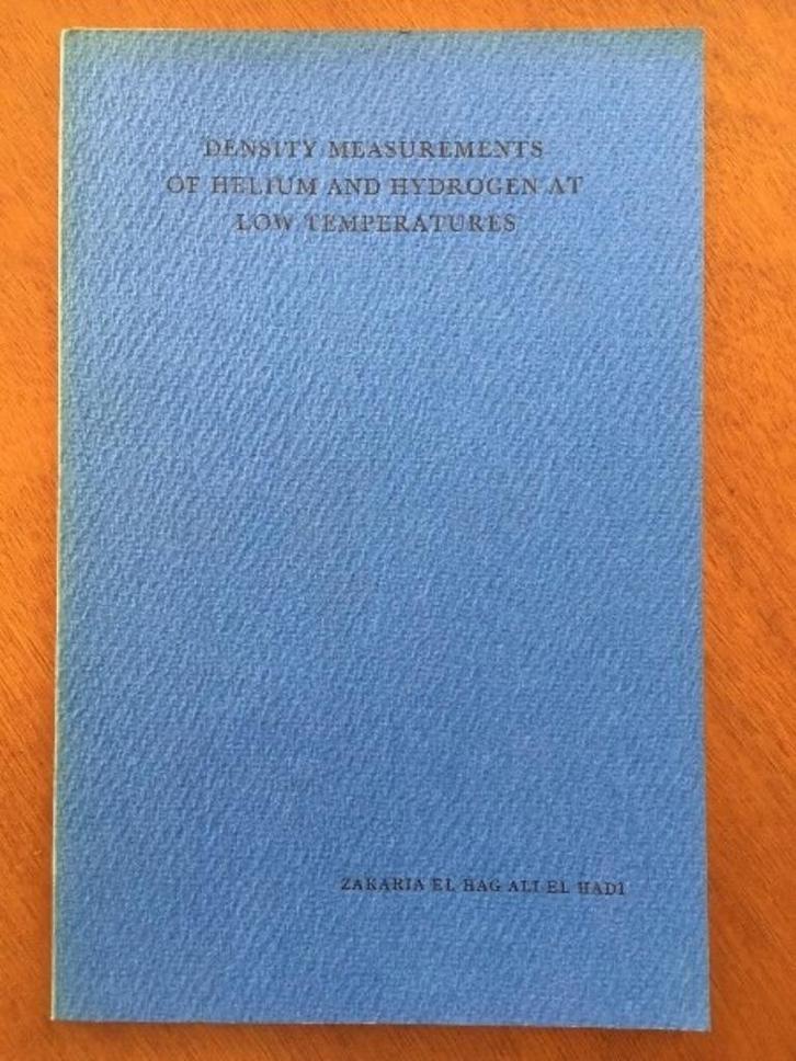 Density measurements of helium and hydrogen at low temperatu, Boeken, Wetenschap, Gelezen, Natuurwetenschap, Verzenden