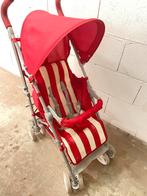 Childhome-Buggy 5 Pos Alu Rood/Wit Retro Stripes + Regenhoes, Ophalen of Verzenden, Zo goed als nieuw, Overige merken, Verstelbare rugleuning