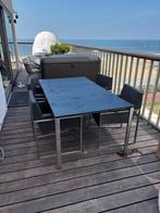Tuinset van VAL-EUR, 4 stoelen en 1 tafel 180x100x75 lbh, Tuin en Terras, Ophalen of Verzenden, Gebruikt