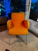 Lensvelt designstoelen oranje stretchvilt, Huis en Inrichting, Fauteuils, Ophalen, Gebruikt, Strak design - comfortabele stoelen om in te zitten