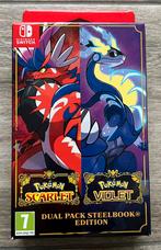 Pokemon Scarlet & Violet Steelbook Dual Pack, Nieuw, Avontuur en Actie, Ophalen of Verzenden, 1 speler