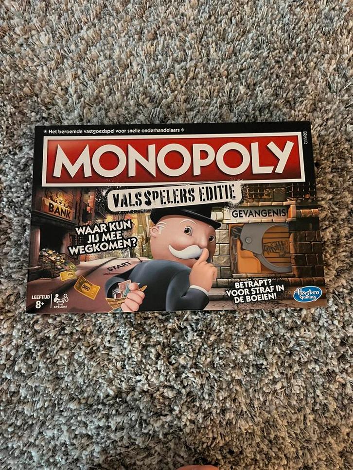 Monopoly Valsspelers Editie Bordspel - Slechts 1x gebruikt, Hobby en Vrije tijd, Gezelschapsspellen | Bordspellen, Nieuw, Drie of vier spelers