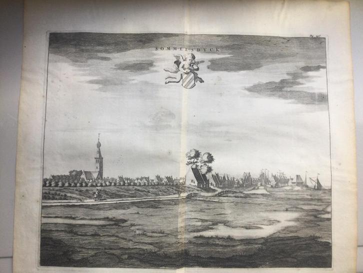 Zeeland, Sommelsdijk, Smallegange, 1696., Antiek en Kunst, Kunst | Etsen en Gravures, Verzenden