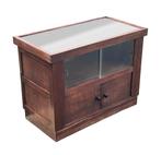 Antiek Eiken Art Deco Kastje Vitrinekast Glas Compact Design, Antiek en Kunst, Ophalen