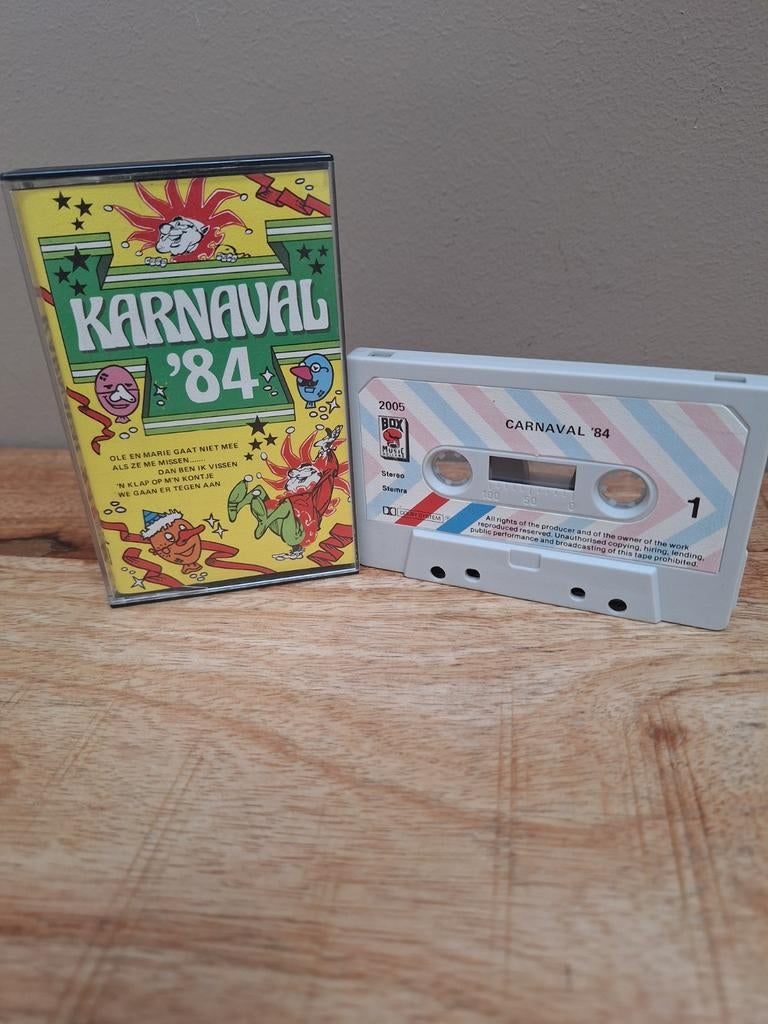 Karnaval '84 Cassette - Box Music Holland, 1 bandje, Ophalen of Verzenden, Zo goed als nieuw, Origineel