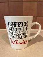 Leuke Koffiemok - Whiskey Quote, Keramiek, Ophalen of Verzenden, Zo goed als nieuw, Overige stijlen