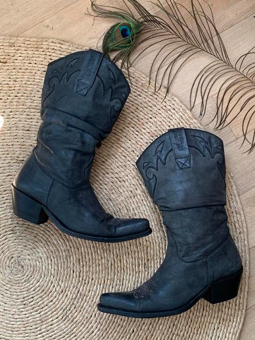 Sancho cowboylaarzen 39 western boots bohemian laarzen, Kleding | Dames, Schoenen, Zo goed als nieuw, Hoge laarzen, Grijs, Ophalen of Verzenden