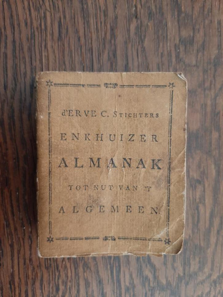 antiek boekje Enkhuizer Almanak 1827,  v. Staden Amsterdam, Antiek en Kunst, Antiek | Boeken en Bijbels, Ophalen of Verzenden