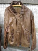 Oud lederen / leren jas / grote maat, Kleding | Heren, Jassen | Winter, Gedragen, Trapper, Ophalen of Verzenden, Bruin