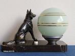 Art Deco bedlampje nachtlamp Duitse helder op marmer, Antiek en Kunst, Ophalen of Verzenden