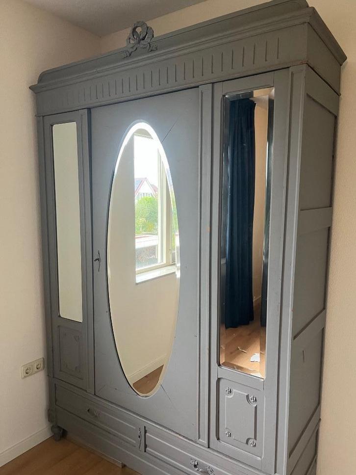 grote authentieke kledingkast kast, Huis en Inrichting, Kasten | Kledingkasten, Gebruikt, 200 cm of meer, 150 tot 200 cm, 50 tot 75 cm