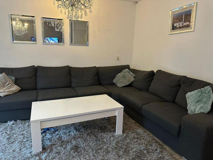 Donker grijze bank gratis ophalen!, Huis en Inrichting, Banken | Complete zithoeken, Zo goed als nieuw, Ophalen