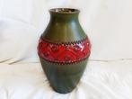 Mooie groen rode West Germany vaas, Gebruikt, Aardewerk of Porselein, Ophalen of Verzenden, Minder dan 50 cm