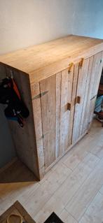 Steigerhouten kast, Ophalen, Met plank(en), Gebruikt, 100 tot 150 cm
