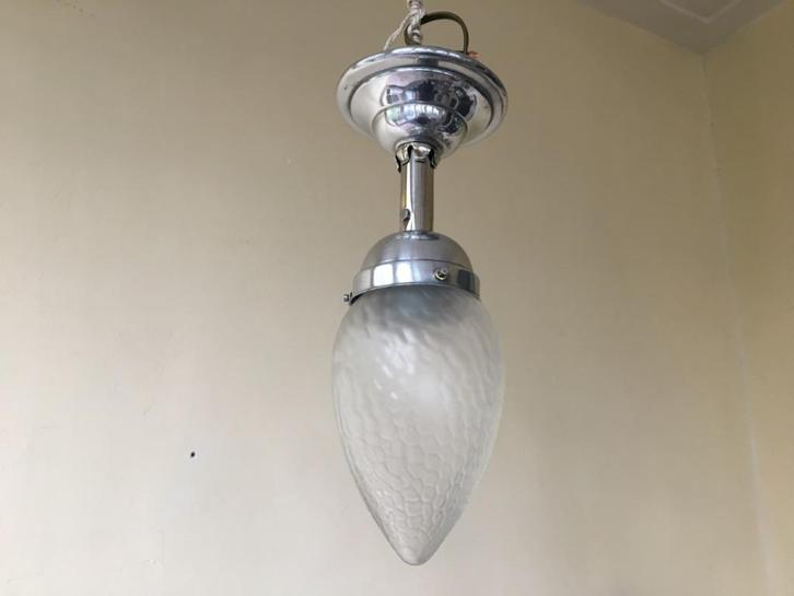 Heel leuk Hanglampje Douche WC Lamp art deco 1930 Frans, Antiek en Kunst, Antiek | Lampen, Ophalen of Verzenden