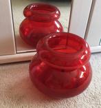 Vintage Ikea hand geblazen groot rood glazen vaas, Huis en Inrichting, Woonaccessoires | Vazen, Ophalen of Verzenden, Minder dan 50 cm