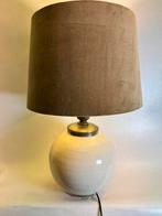 Vintage Hala Zeist tafellamp keramiek & fluweel 61,5 cm hoog, Metaal, 50 tot 75 cm, Klassiek - Landelijk - Vintage, Ophalen of Verzenden