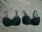 2x Marlies Dekkers donkergroene space odyssey padded bh 80F, Marlies Dekkers, Ophalen of Verzenden, Groen, BH