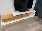 Tv meubel wit met laden in eiken kleur, 25 tot 50 cm, 200 cm of meer, Zo goed als nieuw, Ophalen