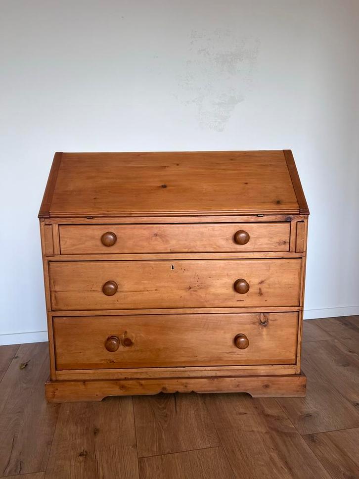 Houten Secretaire - Bureau/Opbergkast, Huis en Inrichting, Kasten | Dressoirs, Gebruikt, 100 tot 150 cm, 25 tot 50 cm, Met lade(s)