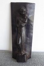 antieke gietijzeren madonna met kind, gemerkt, Antiek en Kunst, Ophalen of Verzenden