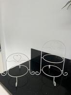 2 set Etagere metalenen wit /serveerplateau, Ophalen of Verzenden
