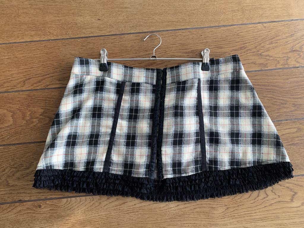 Kort rokje met haaksluiting, schotse ruit, Denny Rose maat L, Maat 38/40 (M), Deny Rose, Ophalen of Verzenden, Zo goed als nieuw